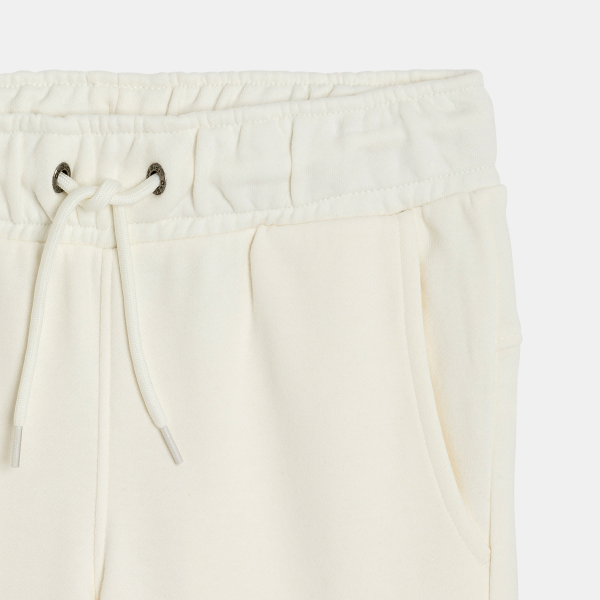 بنطلون رياضي موحد بنمط كارغو، باللون الأبيض للفتيات 